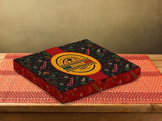 Free Pizza Box Packaging Mock Up 1