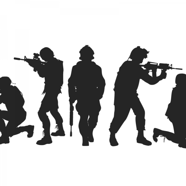 soldiers silhouettes